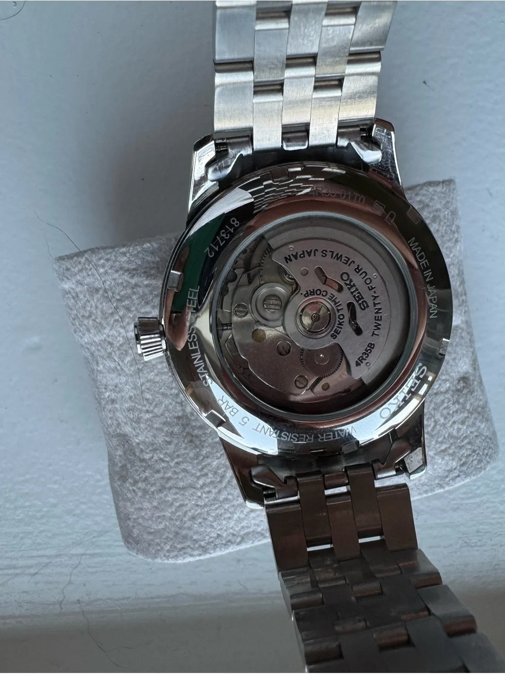 Seiko Presage Silver Sunburst Dial Stainless Watch